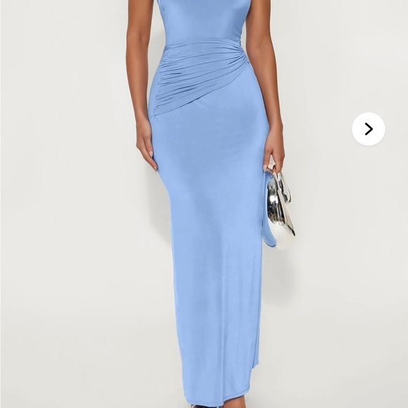 Dresses & Skirts - Elegant Sky Blue Maxi Dress